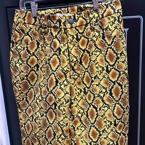 Good American faux snake skin pants new with tags never worn